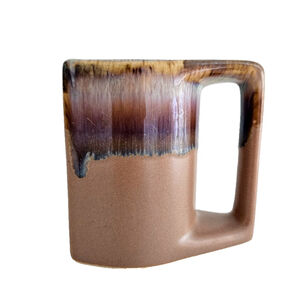 Vintage Rodolfo Padilla Brown Drip Glaze Stoneware Mug Q79K